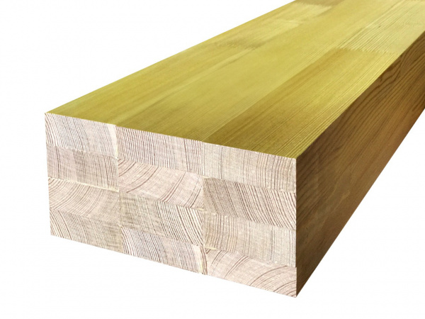 Клееный брус из лиственницы 80х80 мм сорт Экстра