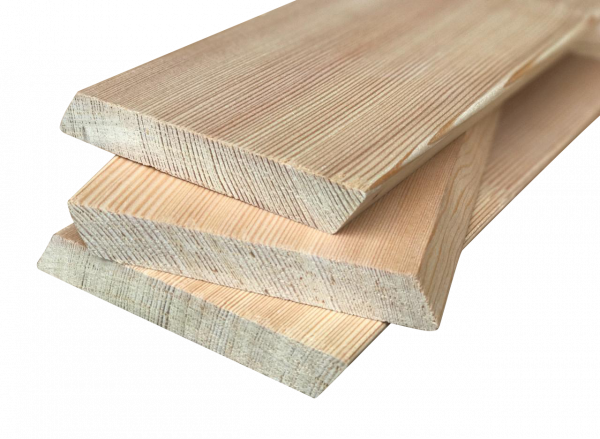 Планкен скошенный из лиственницы 20х120 мм сорт Экстра Планкен скошенный из лиственницы 20х120 мм сорт Экстра